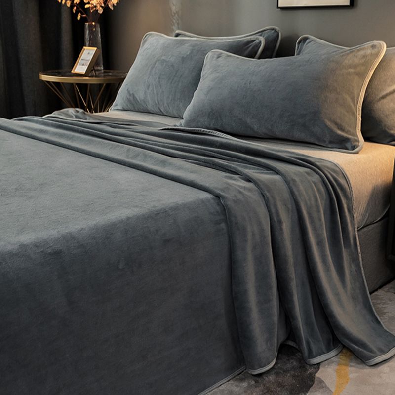 One Piece Sheet Printed Polyester Fade Resistant Breathable Flannel Bed Sheet