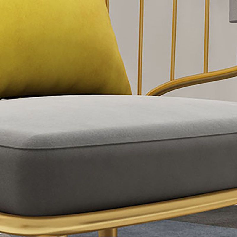 Scandinavian Style Windsor Back Chair Armless Upholstered Side Chair