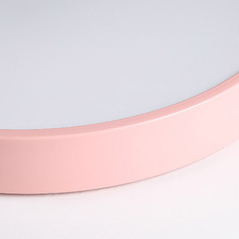 Lámpara de techo de forma redonda, hierro macarrón moderno, 1 luz, montaje empotrado para estudio y sala de estar