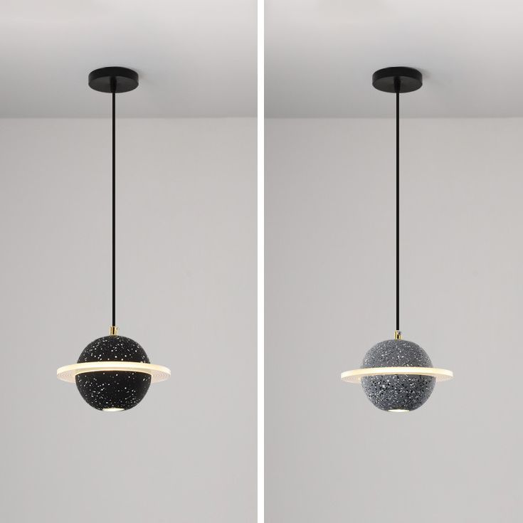 Éclairage à boule de ciment moderne Light Light 8W LED LED Single Head Drop Light pour la chambre