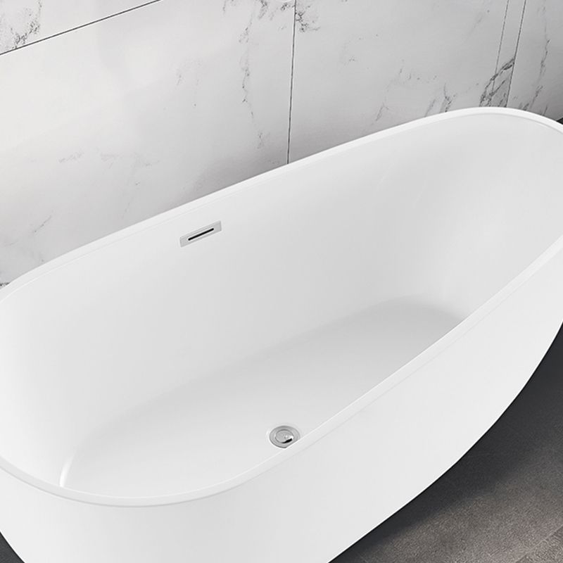 Modern Freestanding Bath Tub Acrylic Free Form Bathtub with Overflow Trim