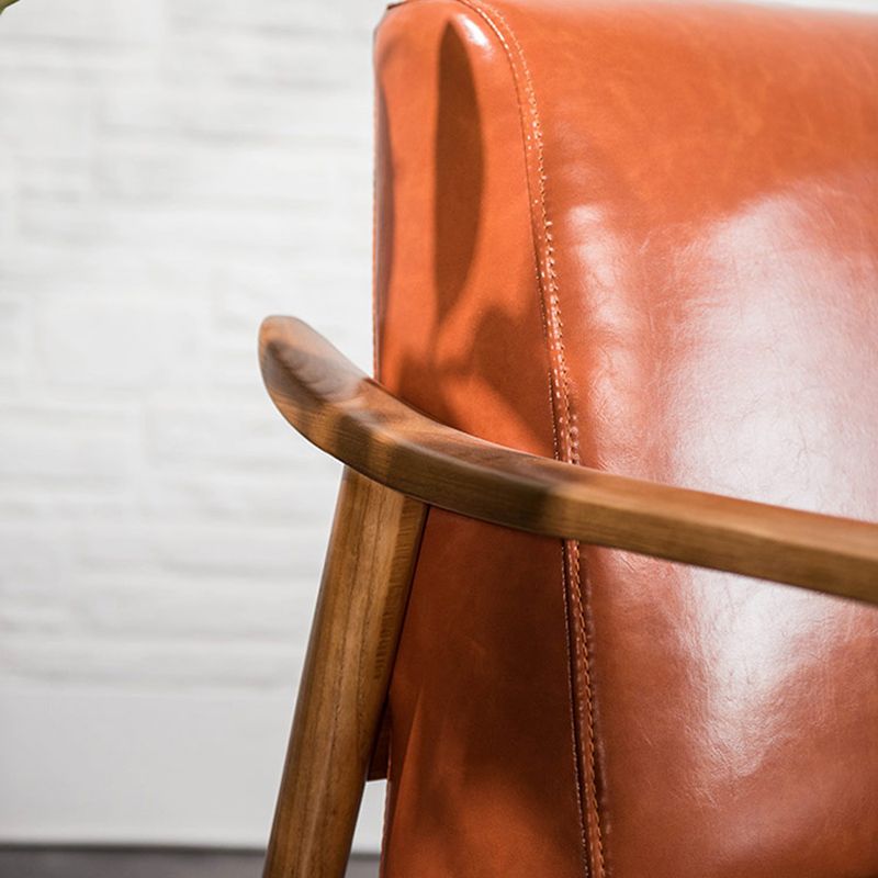 28.74" Wide Arm Chair Solid Wood Frame Armchair with Basic Four Leg