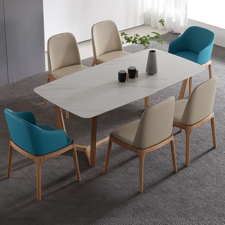 Rechthoek TRESTLE BASE Home Furniture Stone Dining Room Collection voor eetkamer