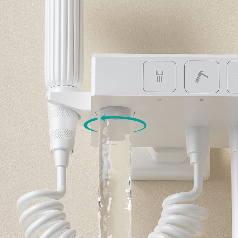 Shower System Round Adjustable Spray Pattern Massage Jet Handheld Shower Head Shower Trim