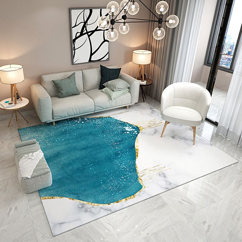 Multi-Colored Western Rug Polyster Colorblock Area Rug Non-Slip Backing Machine Washable Carpet for Parlor