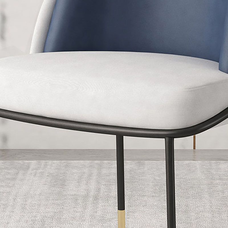 Upholstered Side Chair Scandinavian Design Armless Solid Back Chair for Home