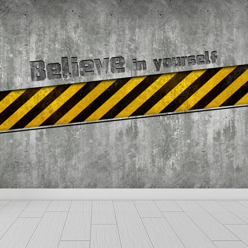 Steampunk Metal Wall Paper Mural for Boys Bedroom Customized Wall Art in Dark Color