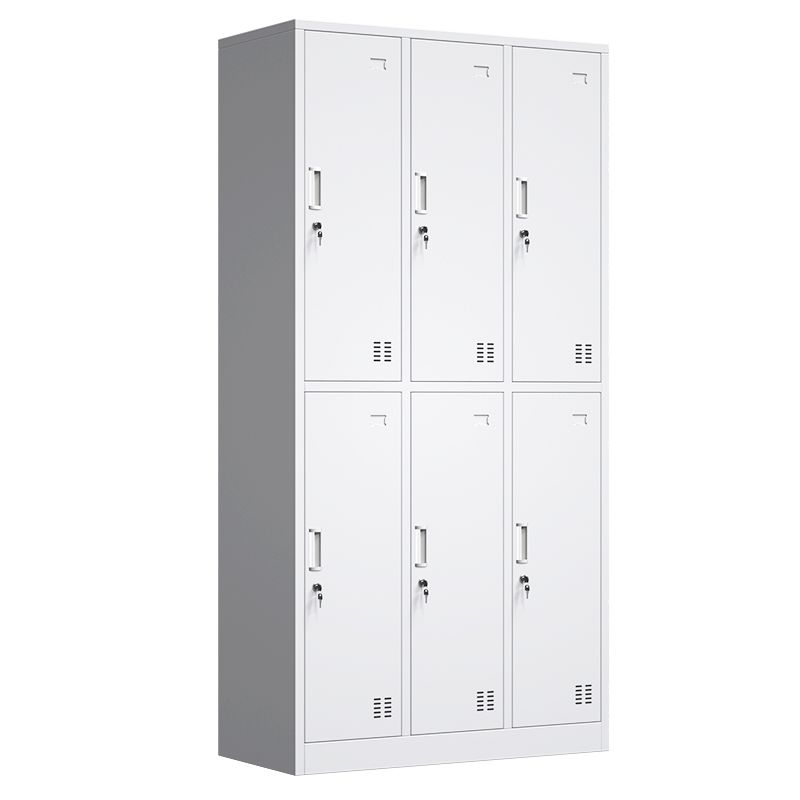 Contemporary Style Wardrobe Armoire Grey Steel Wardrobe Cabinet