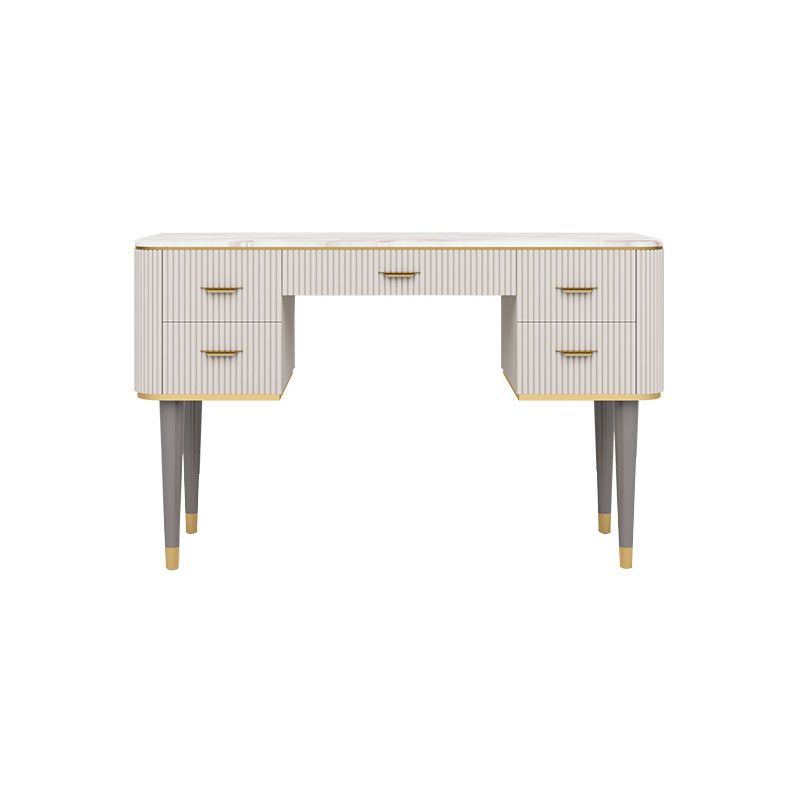 Contemporary Makeup Vanity Set 5-Drawers Vanity Dressing Table Set