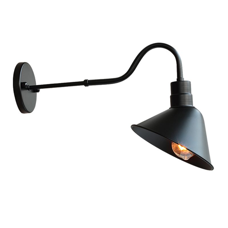 1-Light Industrial Style Wall Sconce Metal Sconces Light in for Outdoor