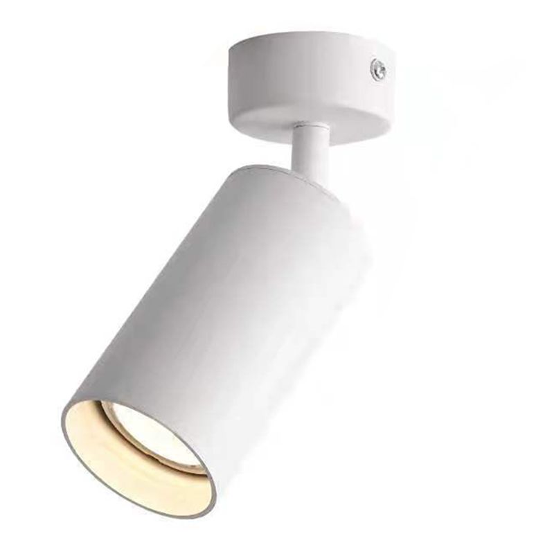 Lámpara de techo cilíndrica semiempotrada Luz de montaje en techo semiempotrada de metal LED simple