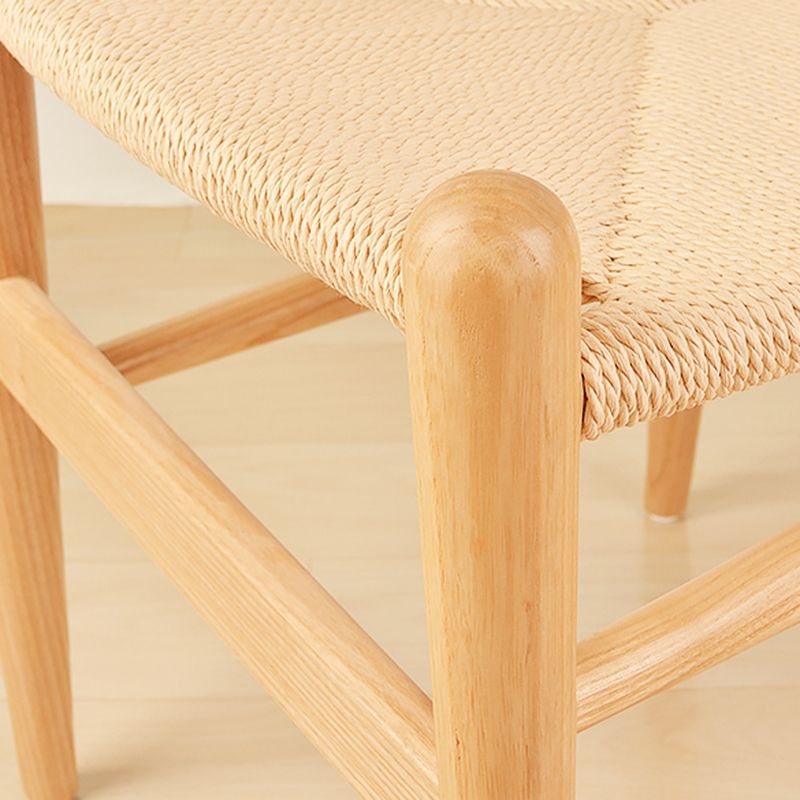 Contemporary Style Ash Wood Chair Dining Room Fork Bone Back Chairs Set