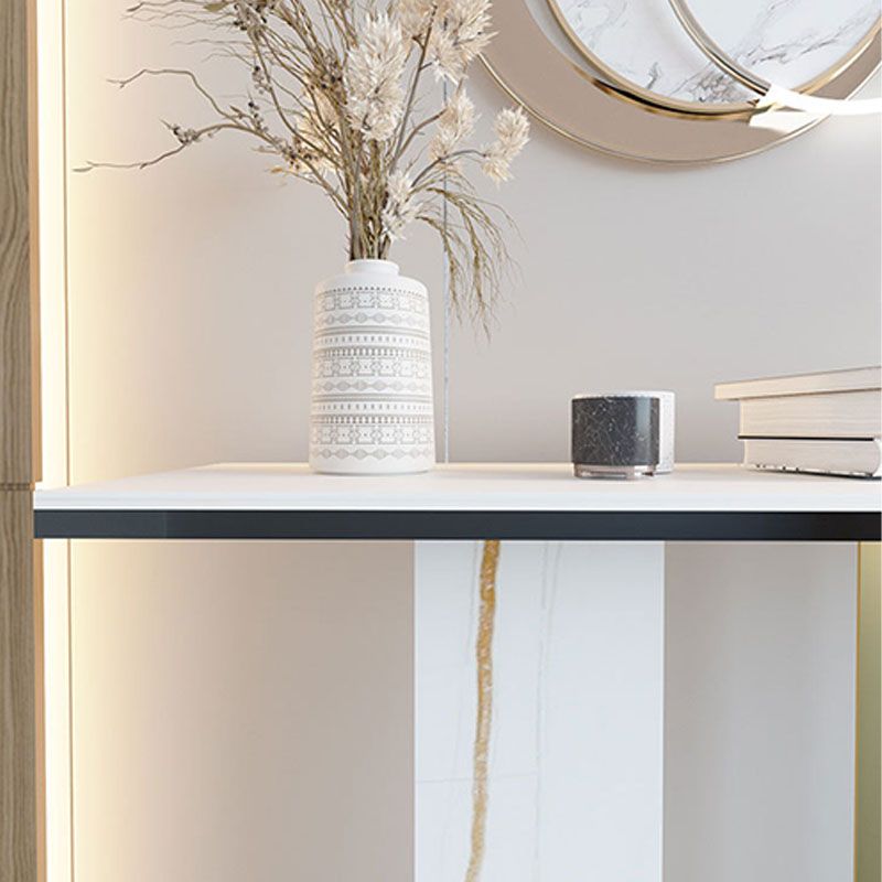 Modern Stone Console Table 14" W Stain Resistant Accent Table for Hall