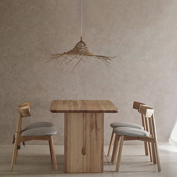 Kausal massives Holz Standard Esstisch Khaki Rechteck Form Esstisch für Küche