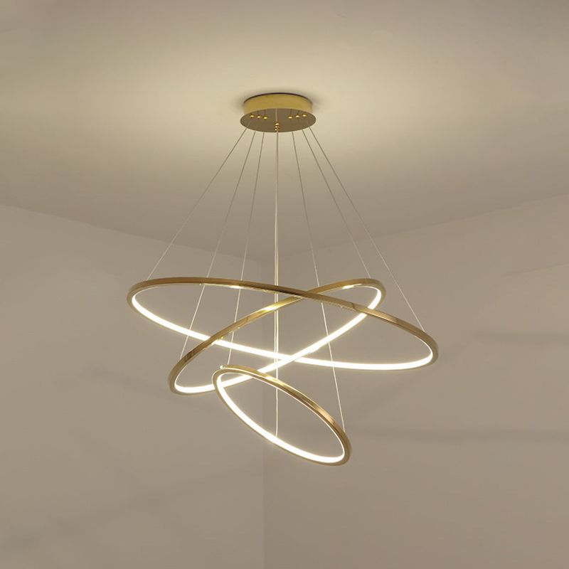 Modern Multi-Tier Chandelier Light Fixtures Restaurant Hanging Chandelier with Acrylic Shade