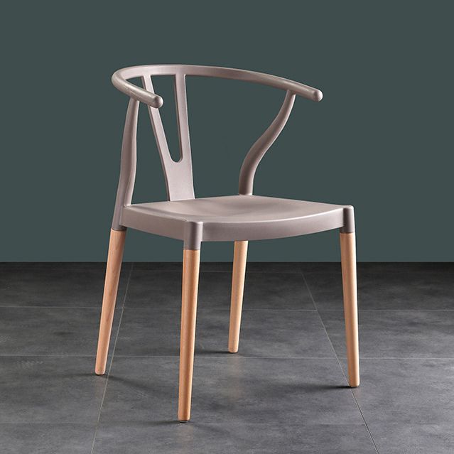 Minimalist Solid Wood Kitchen Dining Arm Chair Bone Fork Dining Arm Chair