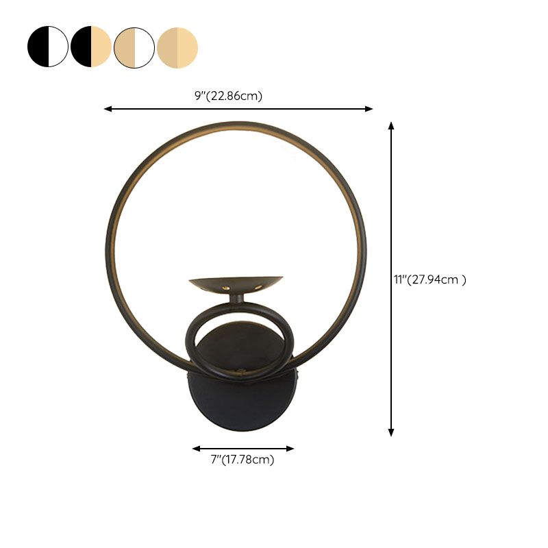Modern Simple Iron Vanity Light Circle Shape Vanity Lamp for Shower Room