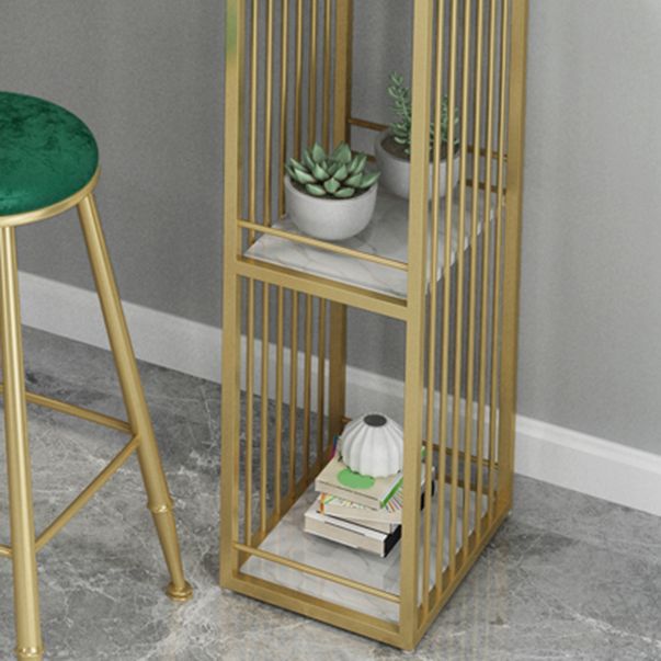 1/3/5 Pieces Luxury Bar Table Set Rectangle Sintered Stone Bar Set with Storage Shelves