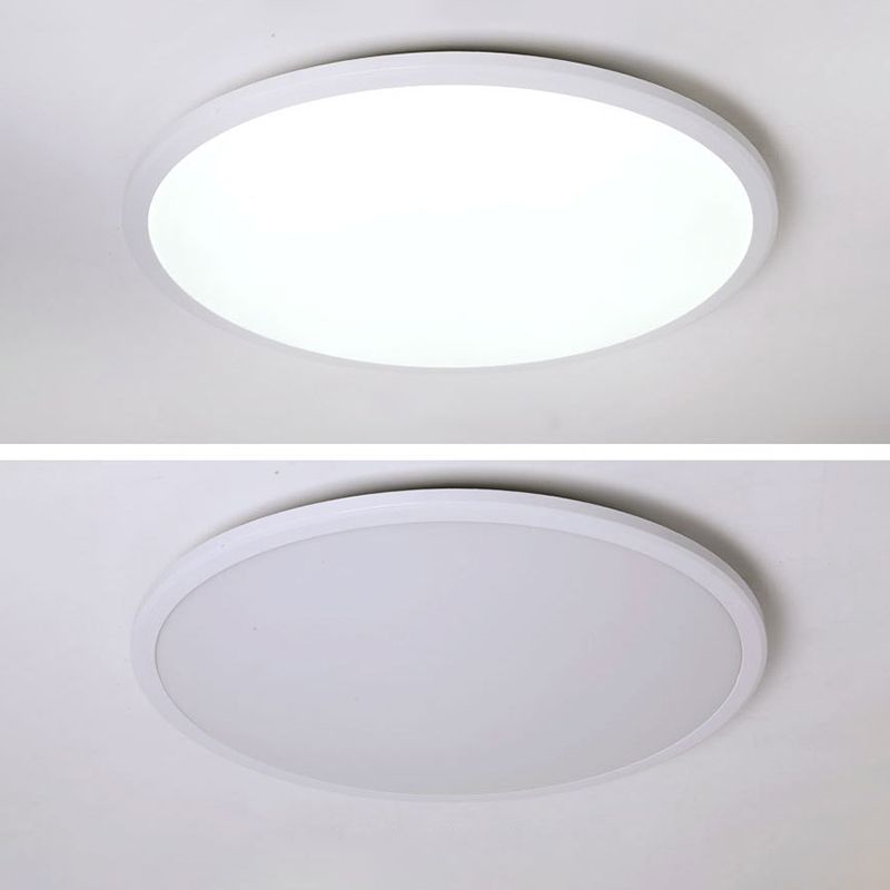 Plafonnier LED de forme ronde acrylique moderne 1 lumière encastré pour salon salle de bain