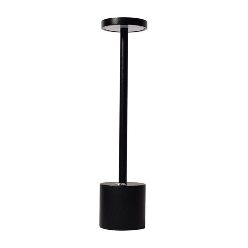 Luce da tavolo a 1 luce arrotondata con porto USB lampada da tavolo moderna per camera da letto