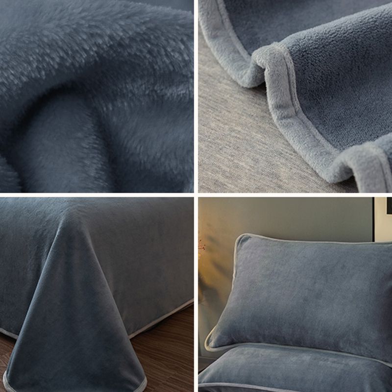 One Piece Sheet Printed Polyester Fade Resistant Breathable Flannel Bed Sheet