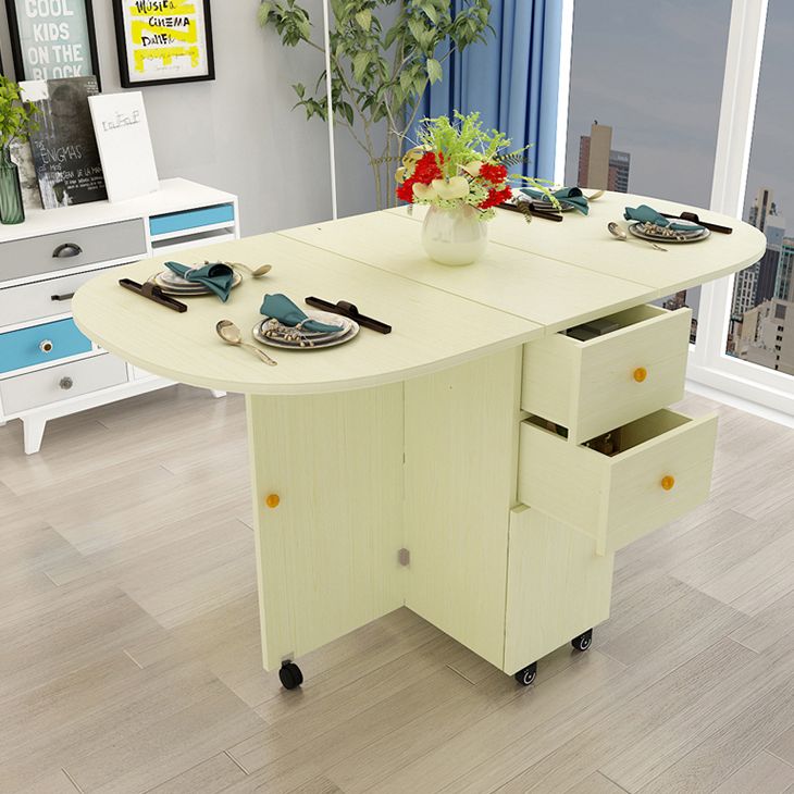 Wood Mid-Century Modern Indoor Table Manufactured Wood Top Table for Dining Room