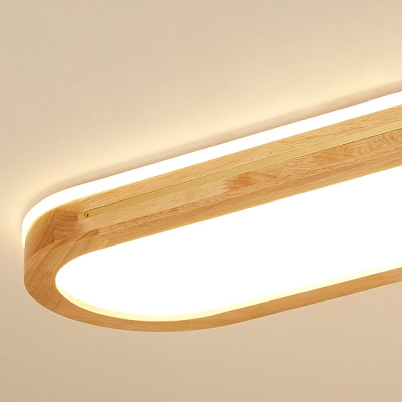 Luminaires de plafond encastrés modernes en bois, luminaires montés au plafond pour le salon