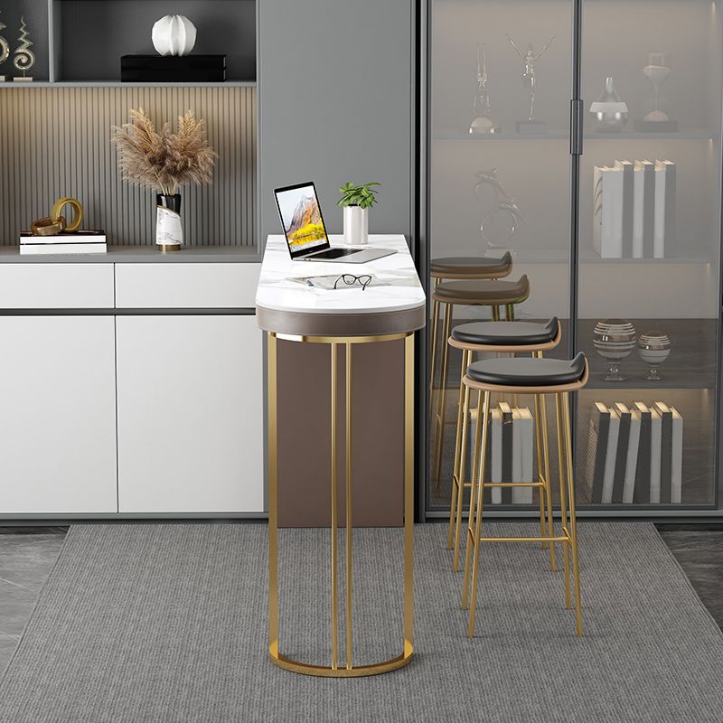 Contemporary Pub Table Set 1/2/3 Pcs Metal Frame Bar Table and Stools