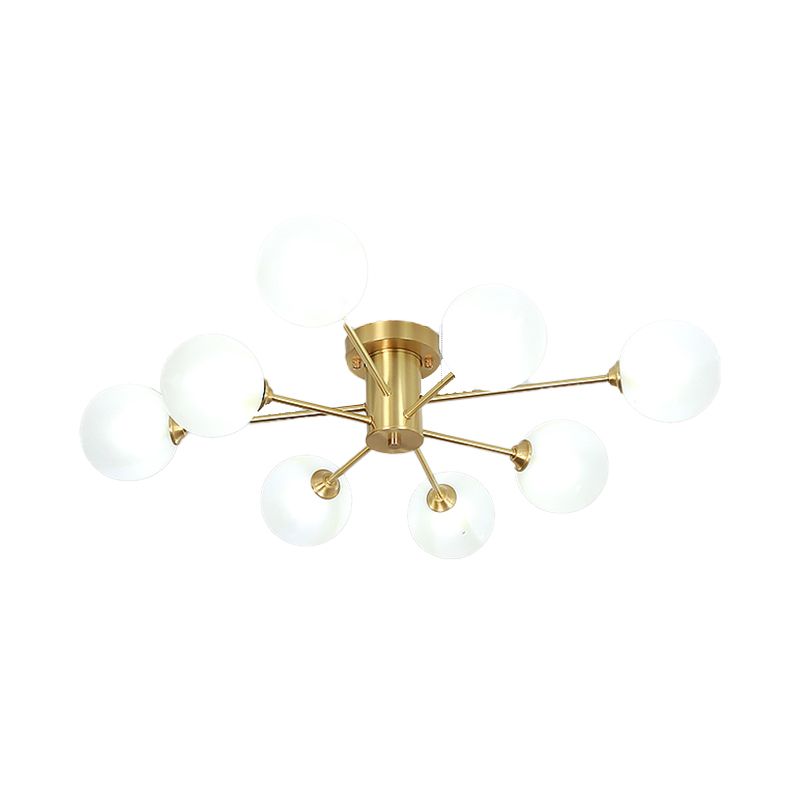Nordic Style Ceiling Light Glass Shade Ball Shape Ceiling Lamp for Living Room