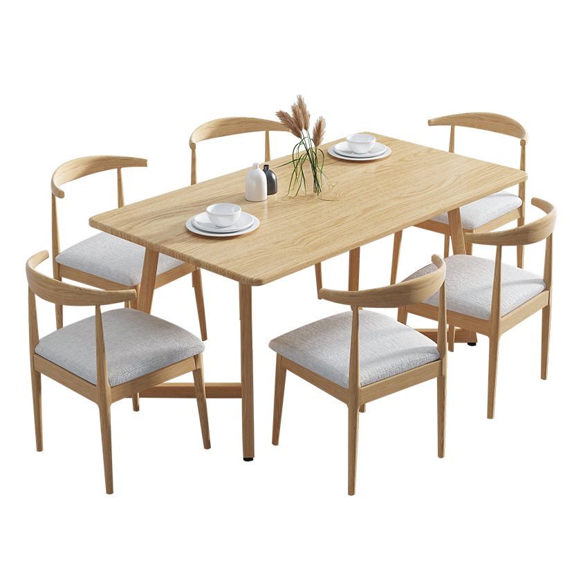 Modern Solid Wood Dining Room Set with Rectangle Table Dining Table Furniture for Home