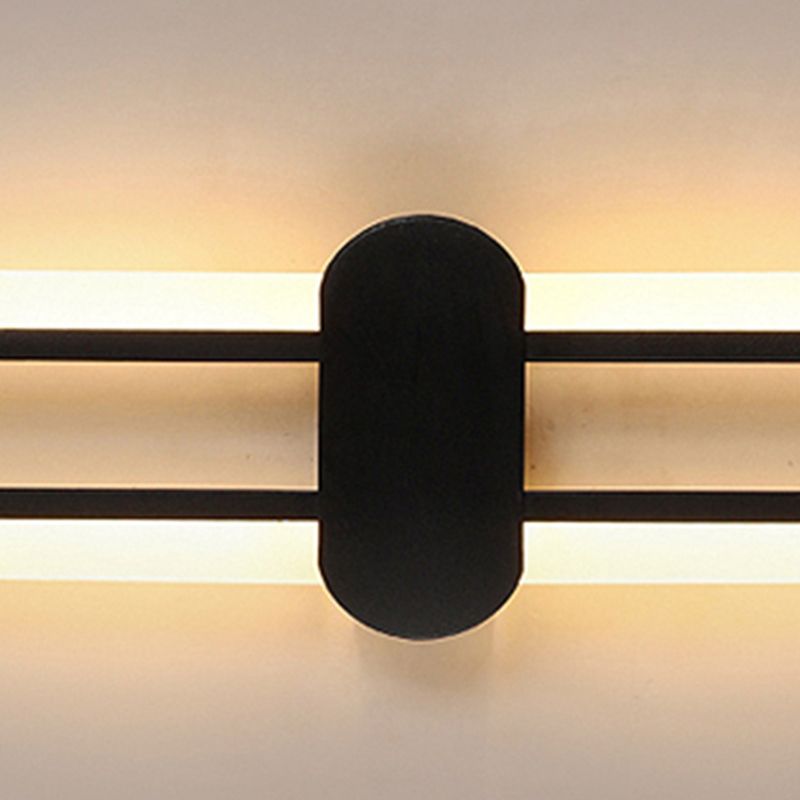 Unique Shape Wall Light Fixture Modern Wall Mounted Lighting in Black for Dining Room
