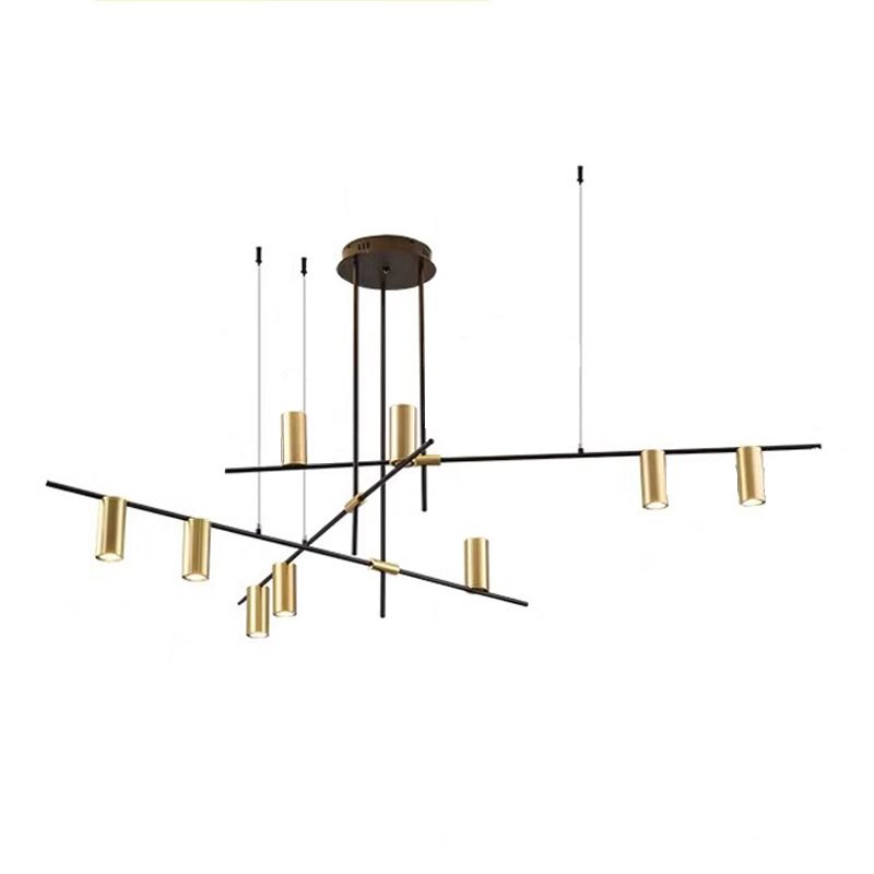 Modern Geometric Island Pendant Lights Metal Multiple-Light Island Pendant Lights