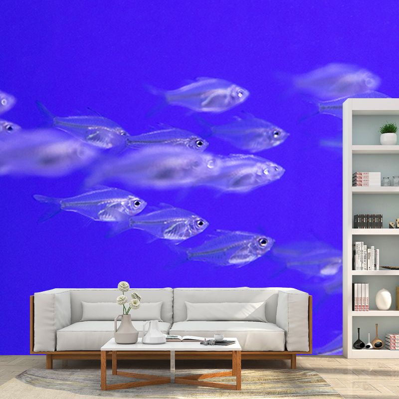 Abundant Marine Life Moisture-Resistant Mural Wallpaper, Personalized Size Available