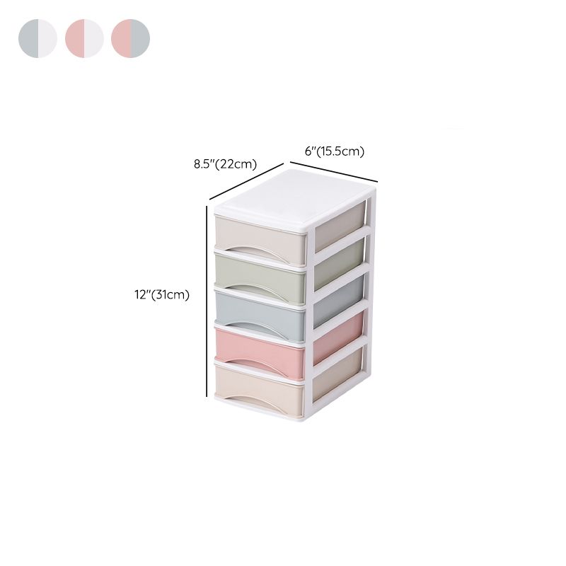 Vertical File Cabinet Color Panel Drawers Plastic File Cabinet for Home Office
