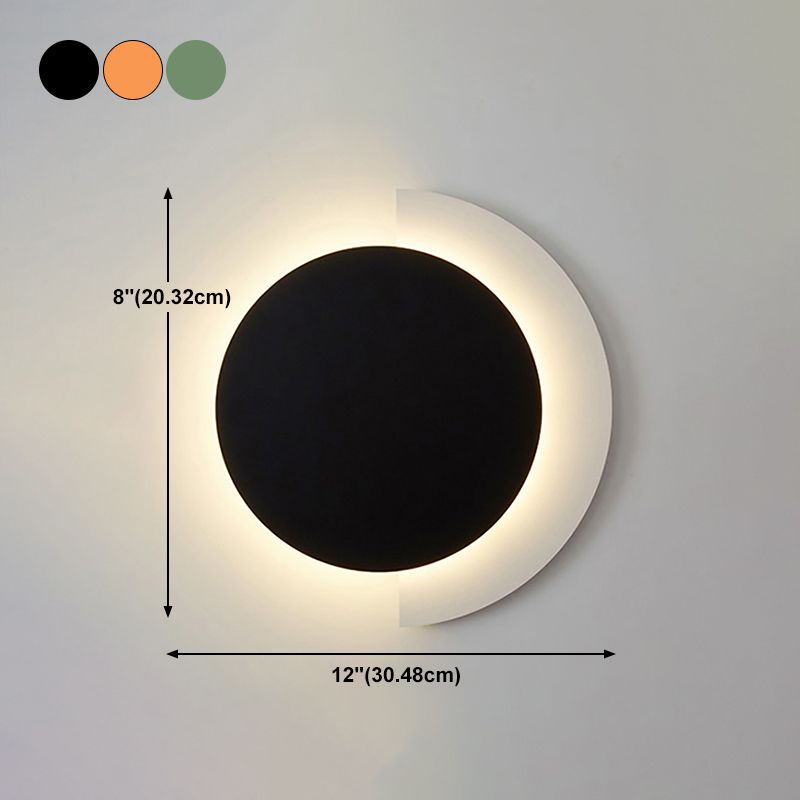 Round Shape Metal Wall Lights Modern Style Wall Mounted Light Fixtures