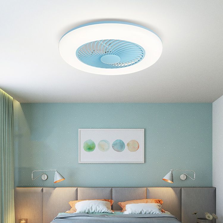 1 Light Ceiling Fan Lighting Modern Style Metal Ceiling Fan Light for Dining Room