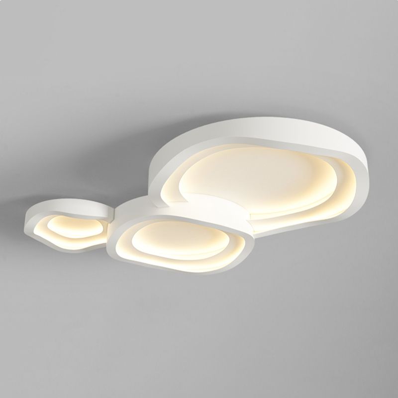Nordic Style Ceiling Light Fixture White Flush Mount for Living Room