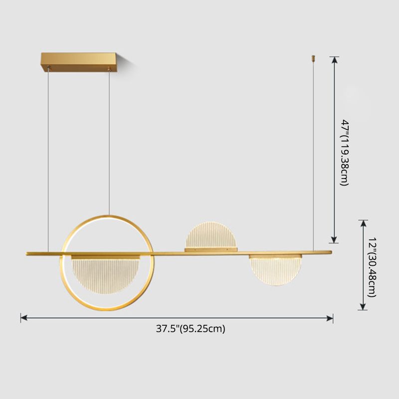 Semicerchio grande cucina a ciondolo luci a ciondolo acrilico moderno luce isola per ristorante