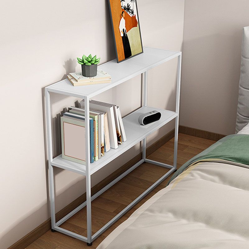 Contemporary Metal Bookshelf Etagere Open Back Bookcase with Shelves