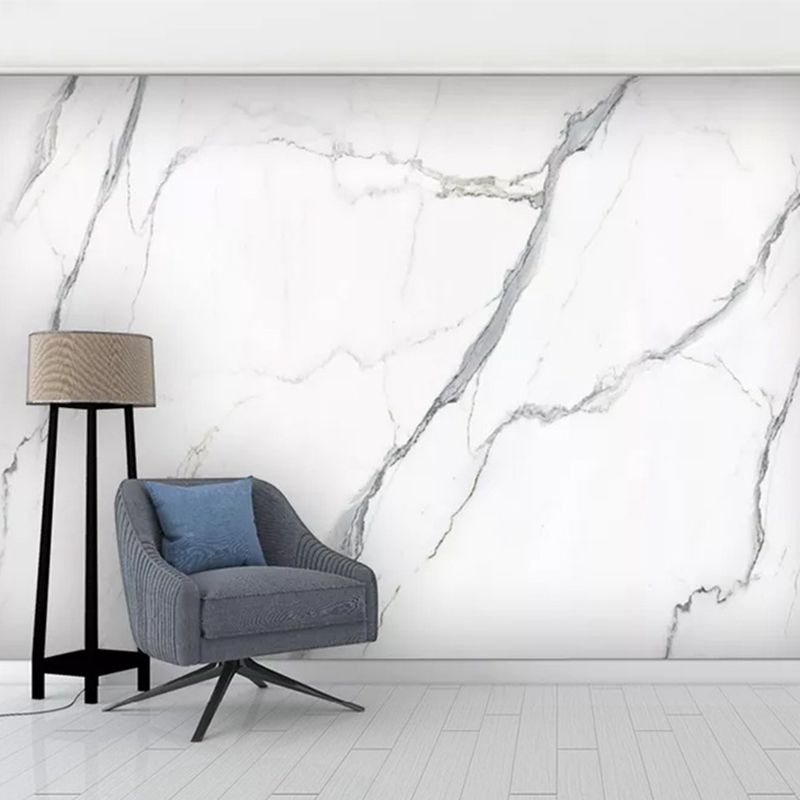 Decorative Marble Look Mural Wallpaper Extra Large Contemporary Wall Art for Living Room