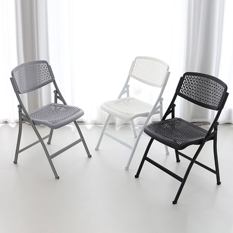 Sillas de comedor de estilo moderno, silla lateral sin brazos con respaldo abierto y patas de metal para cocina