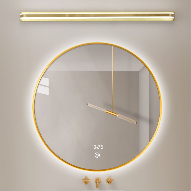 Modern Minimalist Style Ultra-thin Wall Mounted Light Fixture Copper Wall Light Sconces for Bathroom