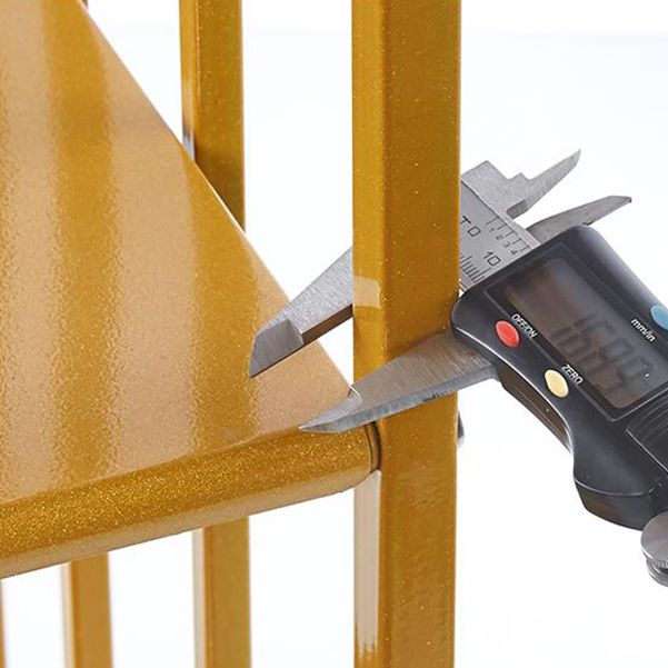 Modern Style Bookshelf Open Back Metal Bookcase with Caster Wheels