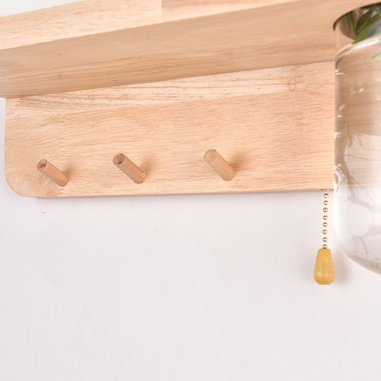 Holzwandleuchte ohne Pflanzen moderne Wandleuchte für das Wohnzimmer