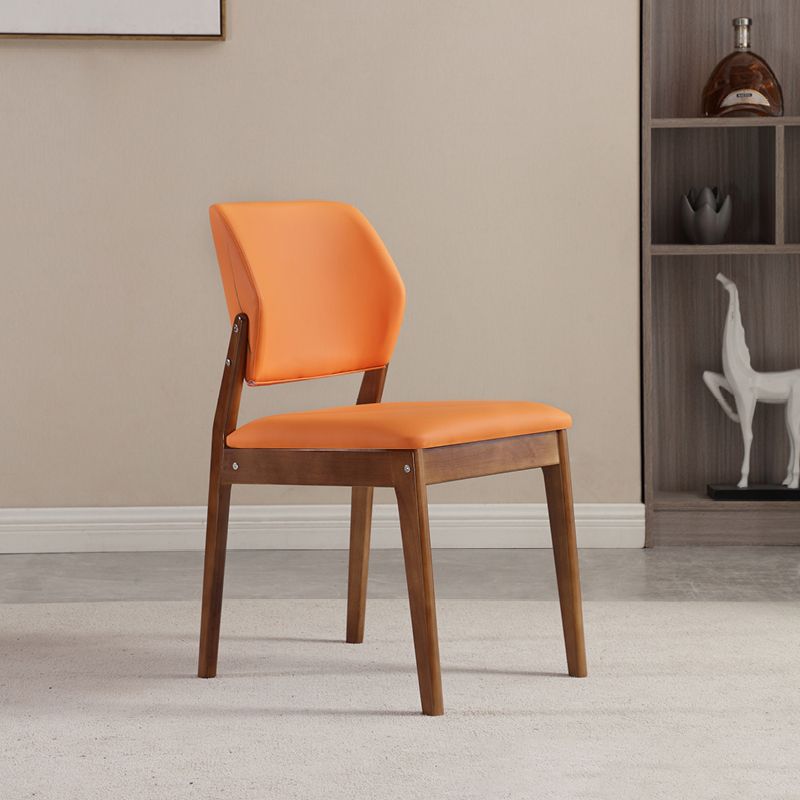 Upholstered Kitchen Side Chair Modern Style Open Back Armless Chair