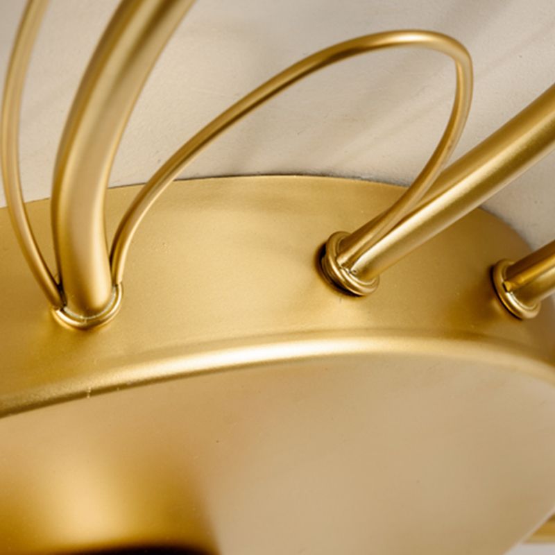Zeitgenössische Kuppel-Einbauleuchte aus Glas in Gold