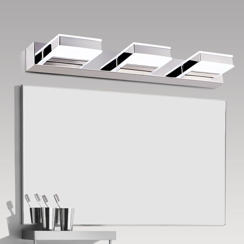 Metal Square Vanity Wall Sconce Modern Style Multi Lights Vanity Lighting Fixtures