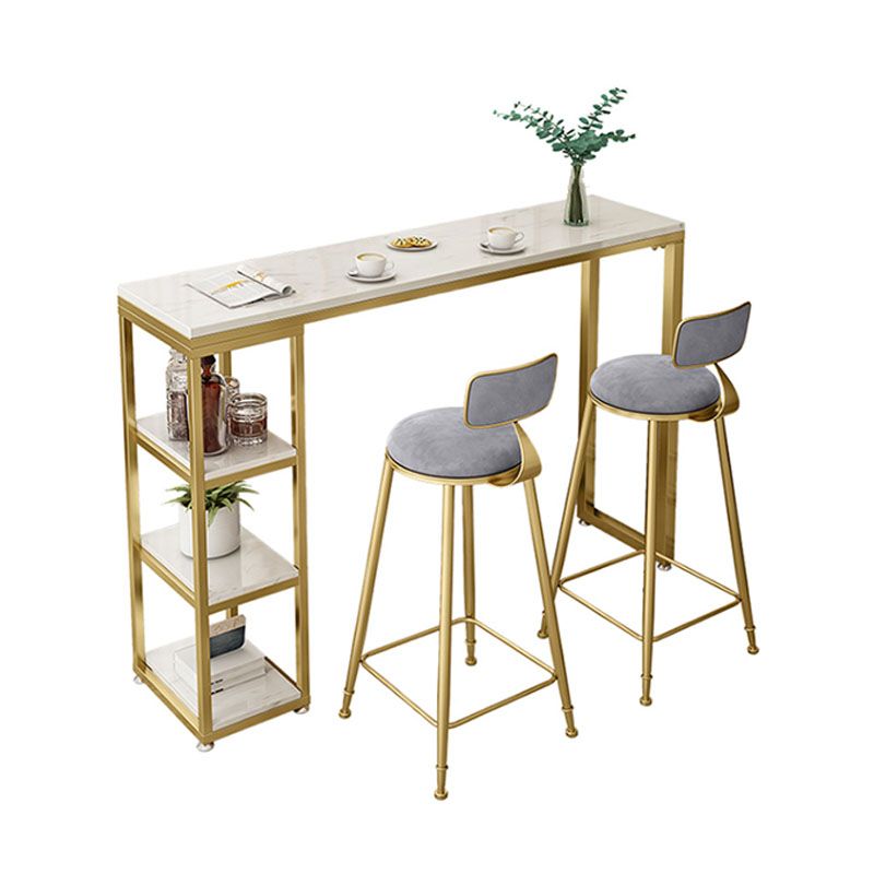 Glam Bar Stool and Table Set 1/2/3 Pieces Pub Table Set for Dining Room