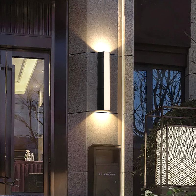 Metal Rectangle Shape Wall Lights Modern Style 2 Light Wall Mount Fixture for Living Room