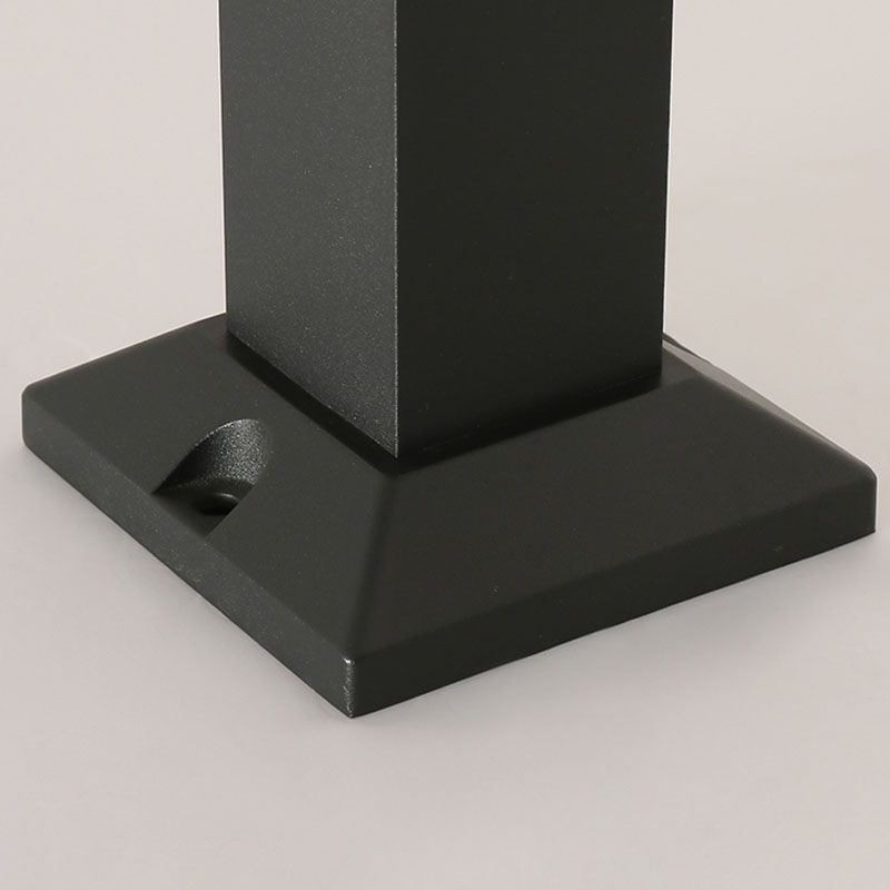 Zeitgenössische Aluminiumwand -Wandleuchte im Freien mit schwarzem LED -Wand montiertes Licht